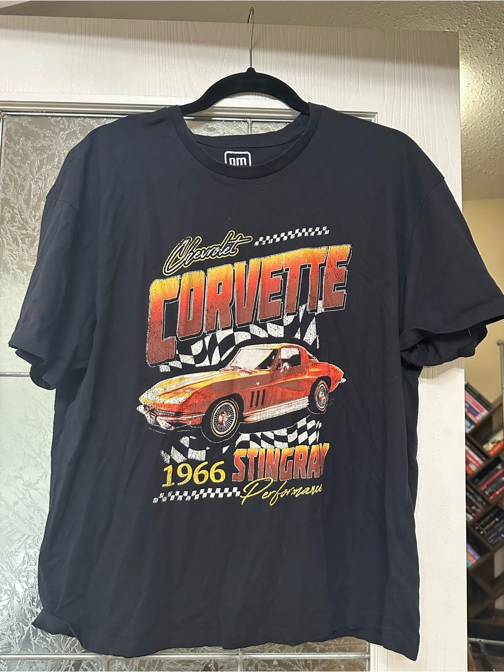 Bluenotes Black Chevrolet Corvette 1966 Stingray Graphic Tee